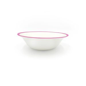 single cereal bowl pink side