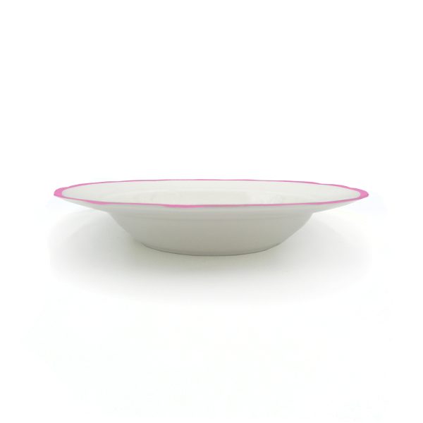 wave pasta bowl pink side